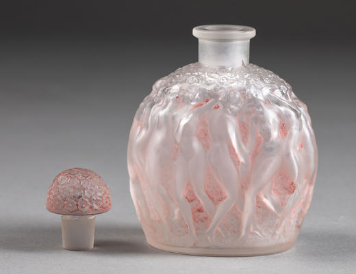 独角鹿西洋古董1930年代法国出品CALENDAL款浅粉色香水瓶 商品图3