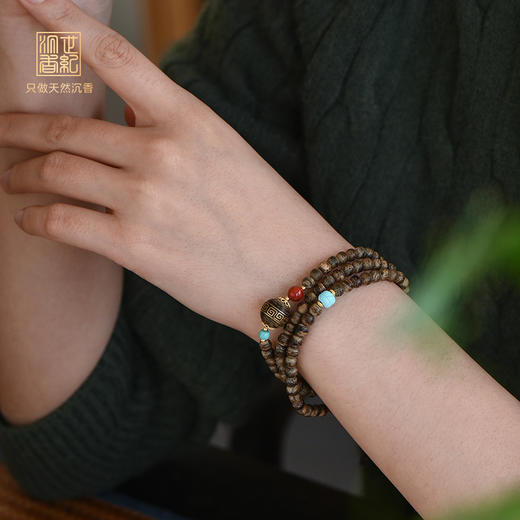 天然文莱沉香佛珠 4.8mm*108颗 SP12243 商品图0