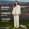 3部顶瓜瓜杨梅绒开襟V领女长袖家居服套装27336 商品缩略图1