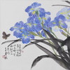 卓愿《鸢尾花》45.5x70CM 手绘纸本宣纸国画作品 商品缩略图3