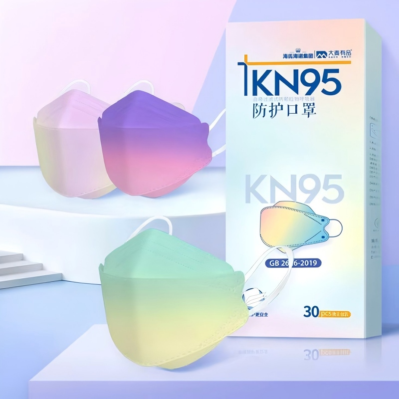 华西20251119-海氏海诺KN9防护口罩(渐变色)30只/一盒