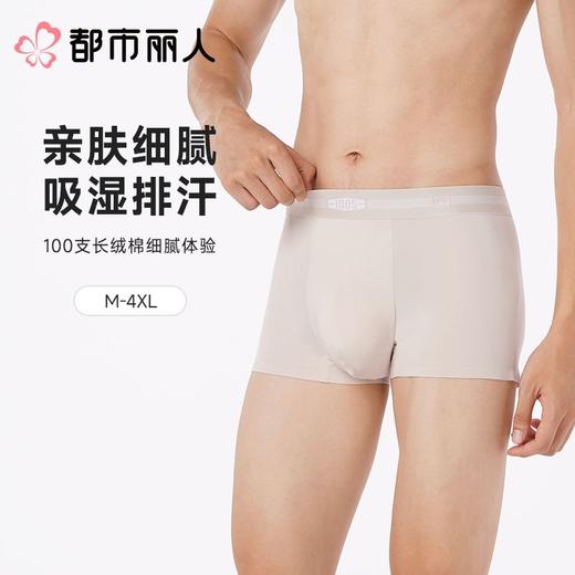 都市丽人男士男士内裤100S棉平角裤贴合棉平角FKCH12 商品图0