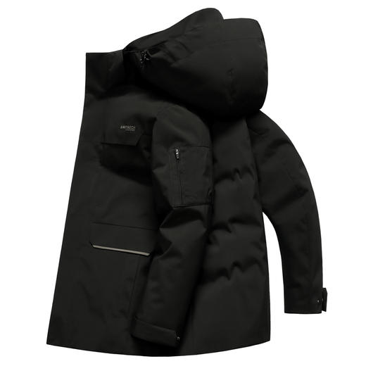 半身缘男女装 冬季户外中长款可脱卸拼色三防面料一衣多穿羽绒服2533 商品图10