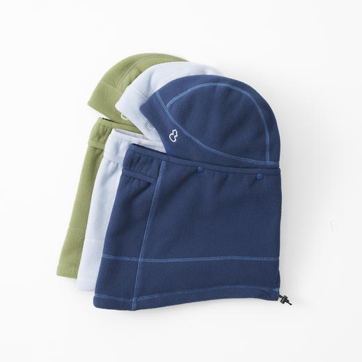 吃茶去chichaqu25秋冬户外抓绒摇粒绒可拆卸头套面罩拼接围脖保暖 商品图4