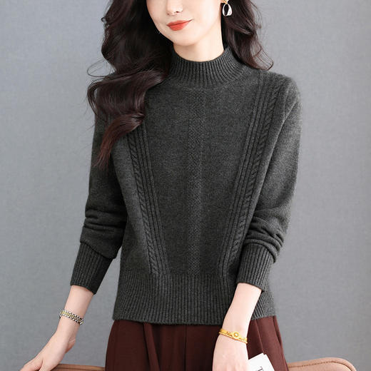 短款洋气卡腰小衫，厚款毛衣冬季内搭半高领打底衫CC-101-32129 商品图2