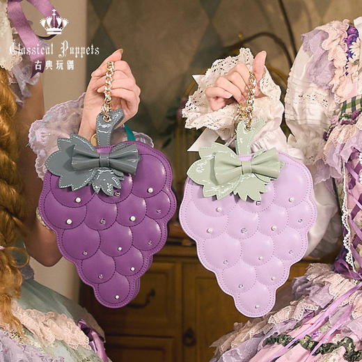 【积分兑换，60天内发货】酒神少女 葡萄包  浅紫 古典玩偶 Lolita 商品图1