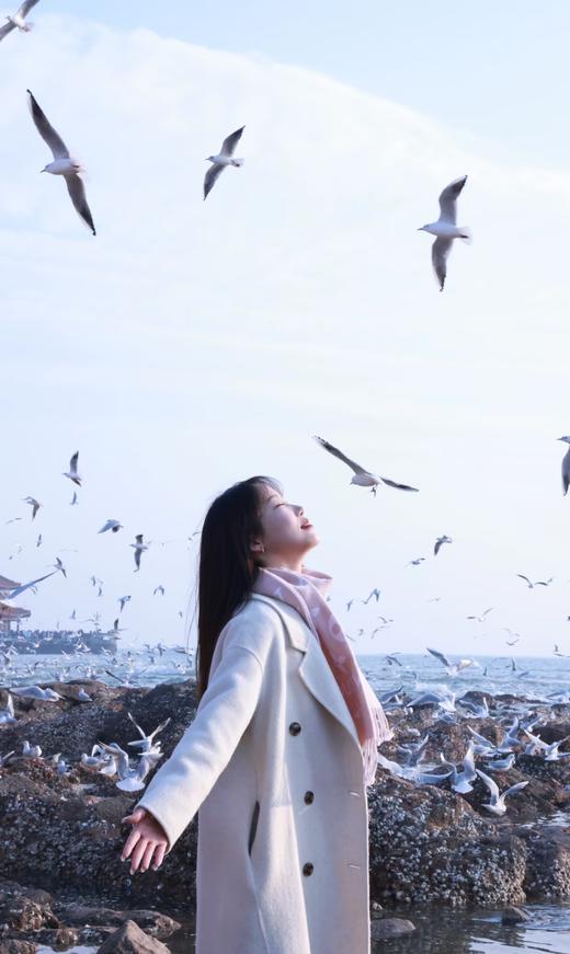 L名媛粉羊绒桑蚕丝围巾 商品图8