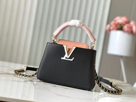 秋冬特惠💰1530 渠道级LV 新品 te级LV 全套包装 M21887/M48865黑拼木兰粉链条款