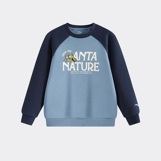 ANTA/安踏秋季新款男大童户外时尚休闲运动针织套头衫352546724U 商品图1