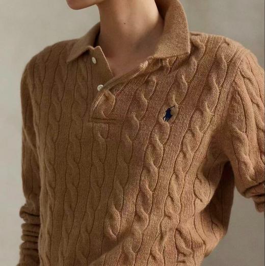 现货秒发~经典绞花羊绒羊毛Polo衫 商品图0