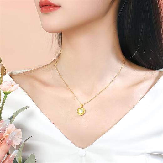 【新品首发】爱心吊坠 黄金足金闪耀爱心吊坠女士礼物挂坠MEMORA诗普琳LP464801（线上专供） 商品图2