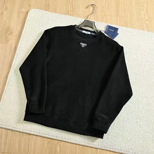 D112518秋冬季三角标logo超厚实双面摇粒绒保暖复古卫衣 商品图5