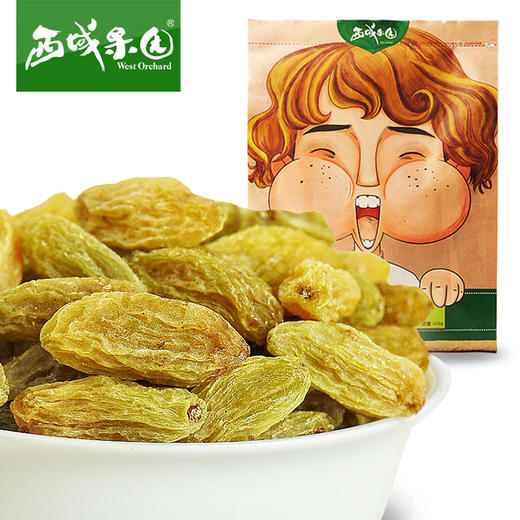 西域果园·无核白葡萄干360g  自然晾晒酸甜果干 商品图1