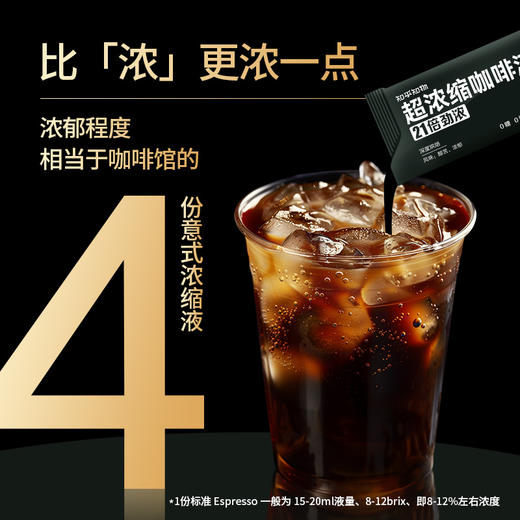 （GH）21倍劲浓超浓缩咖啡液高因0糖0脂肪速溶不酸劲苦美式意式10杯 商品图5