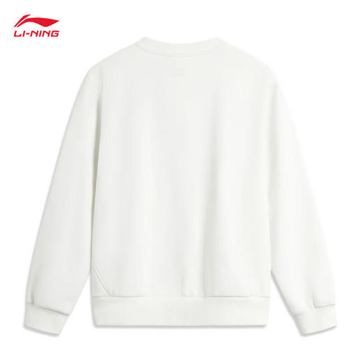 李宁加绒保暖卫衣女子爱心印花简约百搭运动上衣 乳白色AWDU446 商品图1