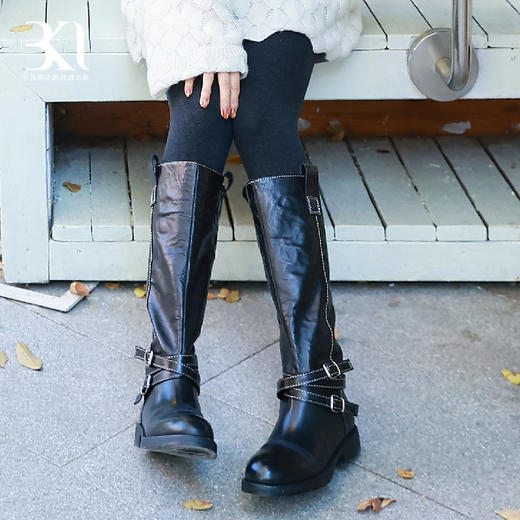 BAKERLOO女鞋羊皮长筒骑士靴AD216 商品图3