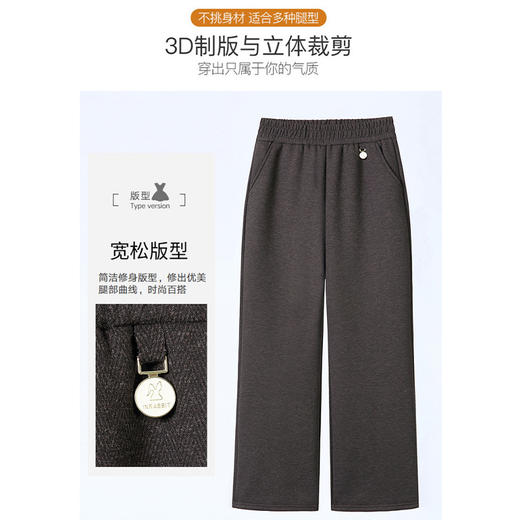 【细腻做工❗️更显品质】妈妈春秋裤子2025新款秋冬阔腿裤中老年女裤加绒加厚奶奶毛呢长裤。ja 商品图3