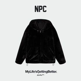 NPC潮牌皮毛一体仿水貂绒环保皮草连帽拉链外套保暖抗风NP5ATJ10