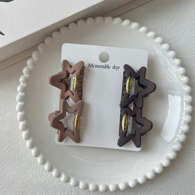 碎发固定半扎发或盘发需求磨砂韩系组合抓夹（4个）-纪念日百货门店同款167446469