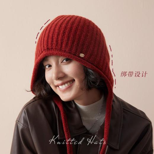 【挪威随性搭~百分百美利奴羊毛】巴拉克拉法帽护耳包头帽针织帽女帽子 商品图1