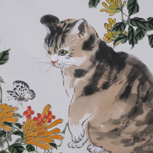 卓愿《花间嬉戏》45x37.5CM 手绘纸本宣纸国画作品 商品图2