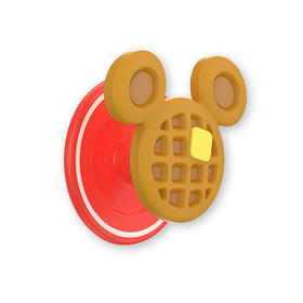 【迪士尼早餐】米奇华夫饼 MAGSAFE磁吸 Round圆啪嗒系列 黄色 食物