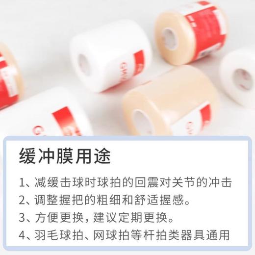 李宁缓震膜羽毛球拍减震膜握把手柄底胶打底膜缓冲膜防震手胶缠带 商品图1
