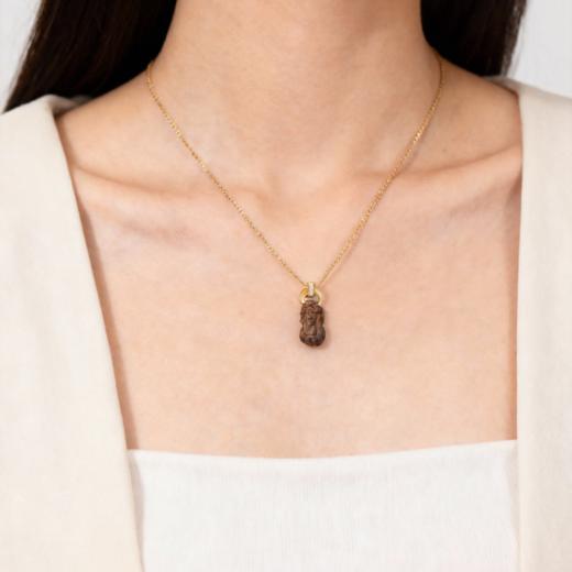 瑞兽丨天然芽庄白奇楠包金吊坠 沉水级 SP11230 商品图1