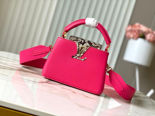 秋冬特惠💰1550 渠道级LV 新品 te级LV 全套包装 N81209/M48865玫红 本款 Capucines 迷你号手袋 商品图0