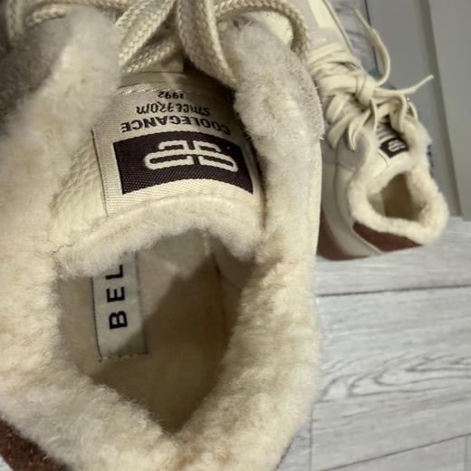 D112553高帮加绒板栗复古德训鞋女25新款运动休闲小白鞋子 商品图6