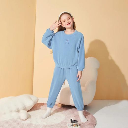 *（预售7-15天发货）2025冬季新品 龙之涵双面奥粒绒家居服套装儿童中大童家居服套装 商品图4