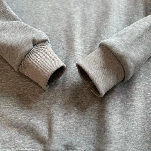 D112545万针刺绣LOGO纯色圆领加绒加厚卫衣 商品图8