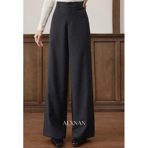 【6折秒杀】鹿向南「秋千日记」时尚高腰休闲裤女秋冬新款宽松直筒百搭阔腿裤 商品图4