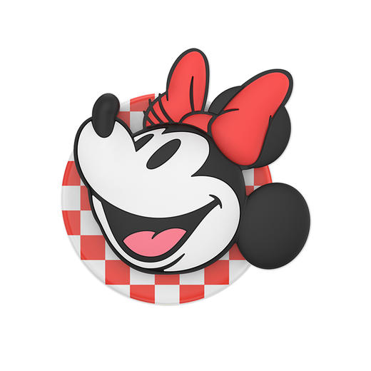 【迪士尼早餐】经典米妮笑脸 MAGSAFE磁吸 Round圆啪嗒系列 红色 格纹 商品图2