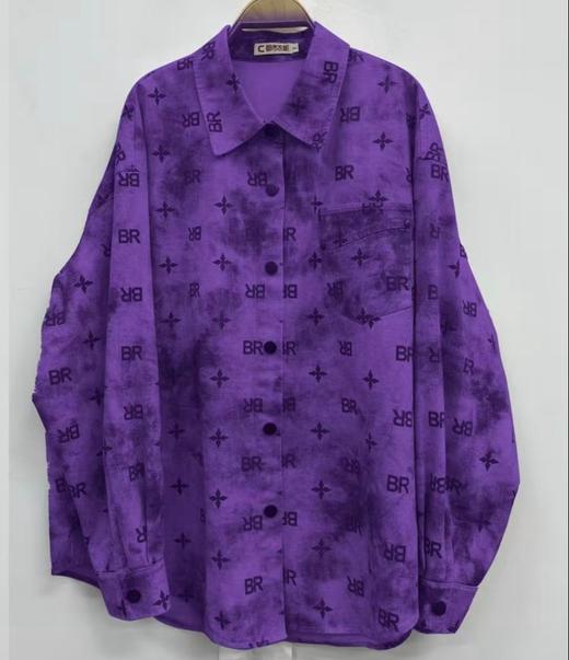 NC翻领满印单口袋长袖衬衫50703（紫）秋季953011050321 商品图1