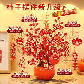 【马年限定❗️柿柿顺心意福桶套装】新年摆件好运来 万事顺意福运到！2026马年新款发财果装饰品客厅桌面柿柿如意柿子春节用品