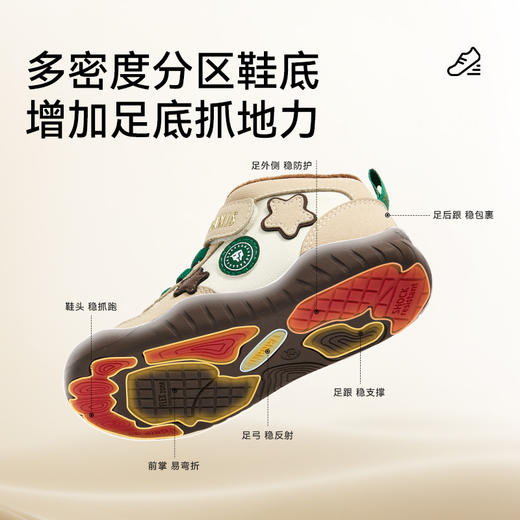 泰兰尼斯童鞋2025年冬季新款311幼儿园鞋儿童加绒保暖室内鞋防滑板鞋 T02X5D6649 商品图4