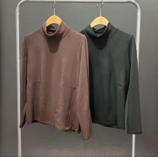 【爆款推荐】【软 发热绒保暖】水淼2025冬新款百搭显瘦发热绒打底衫1882 商品图4