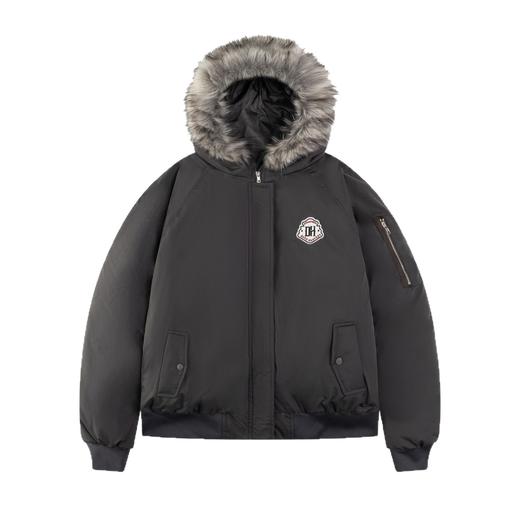 【美式复古毛领连帽派克服】女冬季新款棉衣加厚保暖工装棉服外套 商品图7