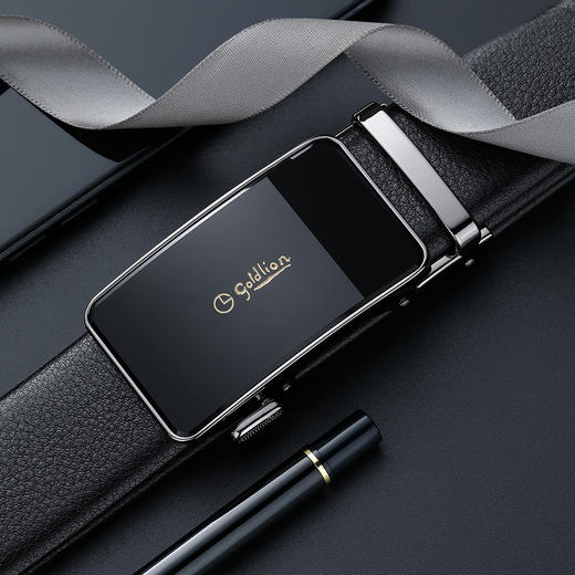 6934054641909 金利来goldlion 【热销爆款】男士皮带男士腰带【头层牛皮】男皮带男腰带送男友【120cm】 商品图3