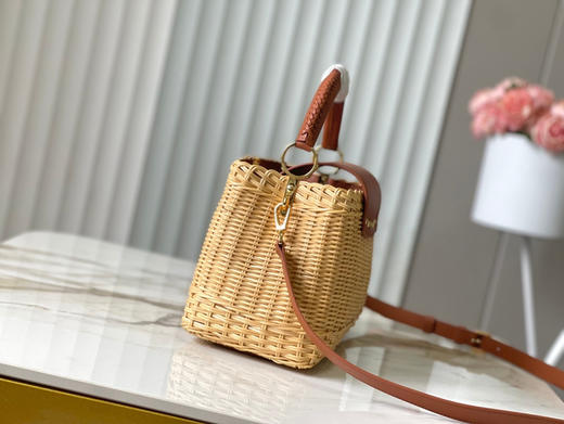 秋冬特惠💰1700 渠道级LV 新品 te级LV 动态芯片 M26025/M48865棕色编织印花竹篮 商品图1