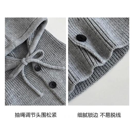 【9.9抢ins巴拉克拉法帽，6色可选】2025年冬季新款帽子 一顶=帽子+围巾+假领 厚实的针织面料 亲肤软糯不扎 日常戴、骑车戴 商品图5