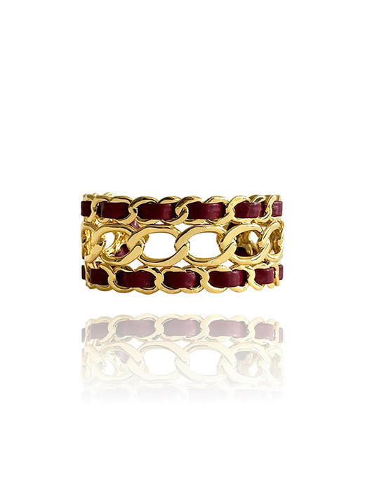 订购14周到｜AN-NEE-C3G-DECEMBRE-BDX-深蓝色 塔罗 2cm 丝巾手镯［法国设计师］ 商品图2