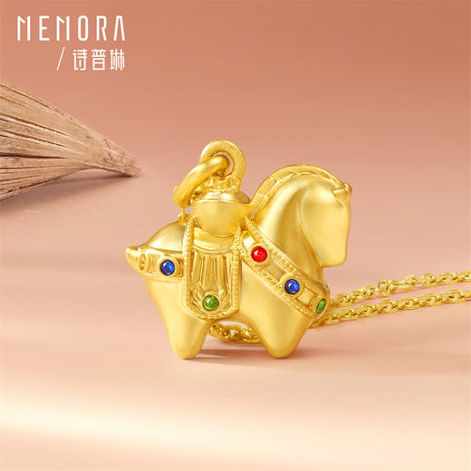 【新品首发】唐马吊坠 18k金合成立方氧化锆挂坠MEMORA诗普琳KP225401（线上专供）一口价 商品图5