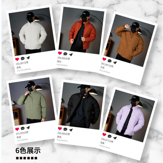 【厚款锁温 阳光挺拔 耐刮防泼】雅鹿情侣款加厚棉服 商品图3