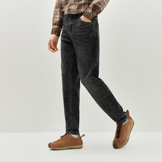 森柔|森马牛仔裤男士春季弹力合体小脚裤子复古都市日常通勤长裤 商品图2