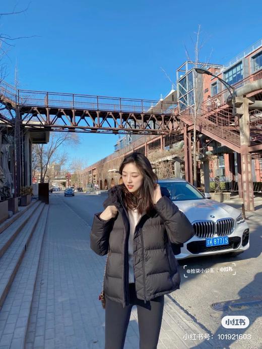 D112542泡芙女款冬季保暖连帽五格羽绒服 商品图9