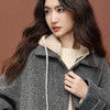 【11/26新品】熙世界可拆卸针织连帽毛呢大衣女2025冬季新款中长款羊毛呢子外套 商品缩略图4