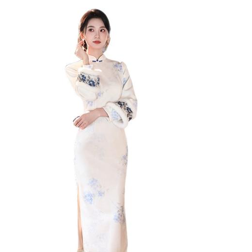 GX苏杭冬季新款年轻少女款日常可穿旗袍2025新款改良新中式长袖旗袍 商品图4