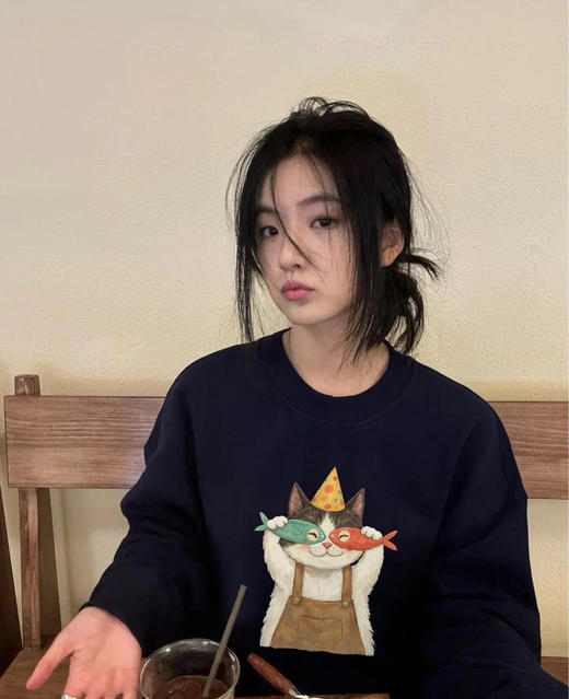 韩订九色一体绒卫衣美式复古调调 商品图3